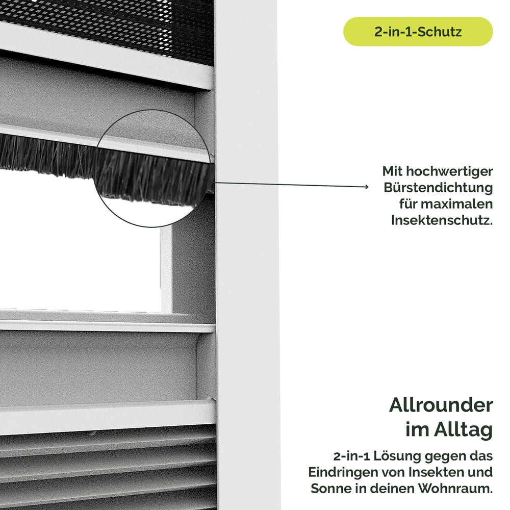 Fliegengitter Dachfenster Plissee Duo